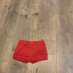 Outgrown rebel athletic all red booty shorts